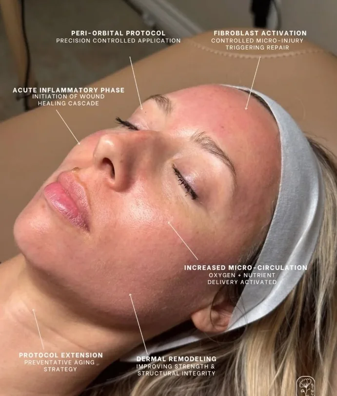 Microneedling treatment with protocol detail