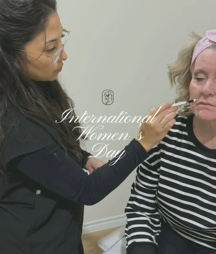 Brianna treating a client
